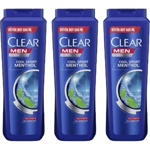 Men Cool Sport Menthol Erkek Şampuan 600 ml X3 Adet