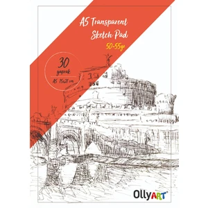 Olly Art Spiralli Aydınger Eskiz Blok A5 30 Yaprak 50 - 55 gr