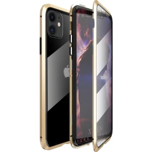 Coverzone Huawei P30 Lite Kılıf 360 Ön Arka Cam Koruma Crouch Gold