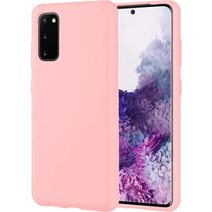 Coverzone Samsung Galaxy S20 Ultra Kılıf Delux Silky Termoplastik Desite Toz Pembe
