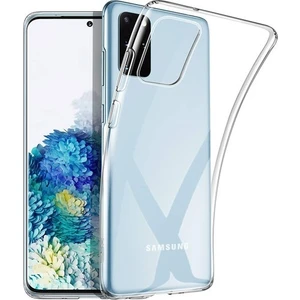 Coverzone Samsung Galaxy S20 Ultra Kılıf Süper Şeffaf Silikon Arka Kapak Şeffaf