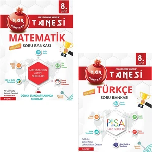 Nartest Yayınevi LGS 8. Sınıf Nar Tanesi Altın Sorular Matematik ve Türkçe Soru Bankası Seti