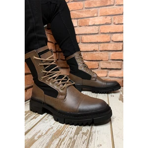 Kahverengi Erkek Postal Bot Su Geçirmez Kışlık Kaymaz Taban Özellikli