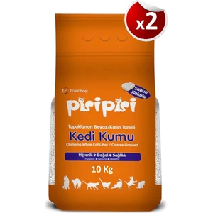 Pisipisi Sabun Kokulu Kalın Taneli Topaklanan Kedi Kumu 10 kg x 2 Adet