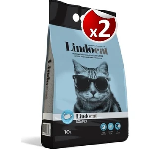 Lindocat Hijyenik Topaklaşan Sabunlu Kalın Taneli Kedi Kumu 10 lt x 2 Adet