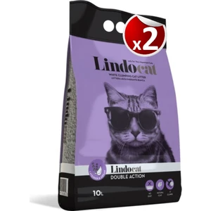 Lindocat Hijyenik Topaklaşan Lavantalı Ince Taneli Kedi Kumu 10 lt x 2 Adet