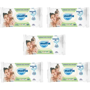 Izotonik Sulu Mendil Ferah Temizlik 60'lı x 5 Adet