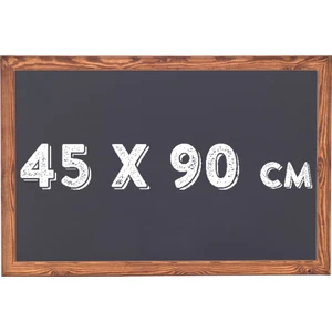Kara Tahta Ahşap Çerçeveli Tebeşir Yazı Tahtası 45 x 90 cm Siyah
