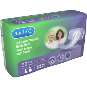 Alvita Large 30'lu Bel Bantlı Hasta Bezi