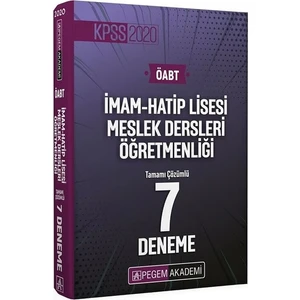 Pegem Akademi Yayıncılık 2020 KPSS ÖABT İmam Hatip Lisesi Meslek Dersleri Öğretmenliği Tamamı Çözümlü 7 Deneme