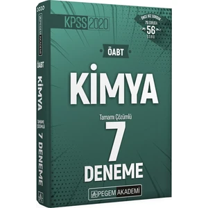 Pegem Akademi Yayıncılık 2020 KPSS ÖABT Kimya Tamamı Çözümlü 7 Deneme