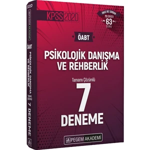 Pegem Akademi Yayıncılık 2020 KPSS ÖABT Psikolojik Danışma ve Rehberlik Tamamı Çözümlü 7 Deneme