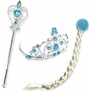Parti Depo Elsa Anna Frozen Karlar Ülkesi Taç Saç Asa Seti