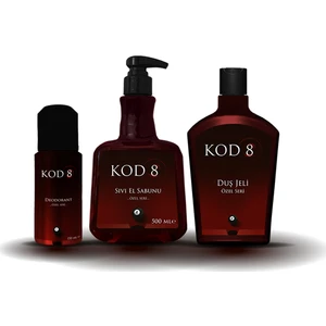 Kod 8 Sıvı Sabun 500 ml + Duş Jeli 500 ml + Deodorant 150 ml