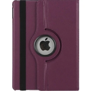iPad 5. Nesil 2017 A1822 A1823 Kılıf Deri Uyku Modlu 360° Dönerli Standlı 9.7" Mor