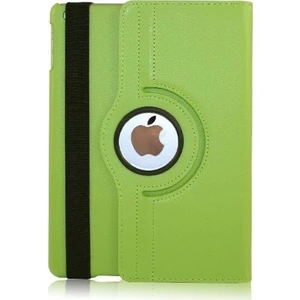 iPad 6. Nesil 2018 Kılıf Deri Uyku Modlu 360° Dönerli Standlı Komple Koruma 9.7" Yeşil