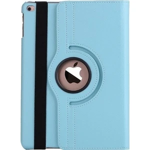 iPad Pro 12.9 3. Nesil A1876 A1895 Kılıf Deri Uyku Modlu 360° Dönerli Standlı Komple Koruma Mavi
