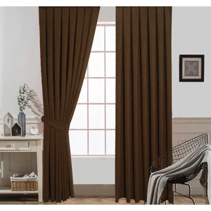 Pileli Fon Perde Açık Kahve 90 x 260 cm
