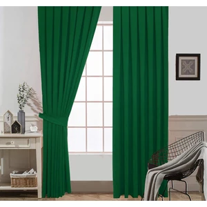 Pileli Fon Perde Koyu Yeşil 70 x 260 cm
