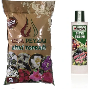 Gül Çiçek Sarayı Yeşil Bitkilere Özel Vitamin ve Toprak Organik Toprak 3 lt Besin 225 ml