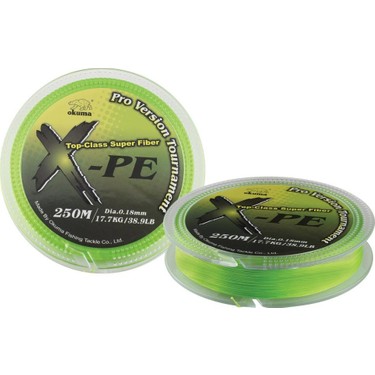 Okuma X-Pe Dynema 8 Kat 250 mt Green Örgü Ip Fiyatı