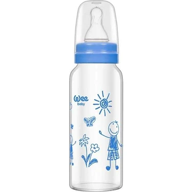 Wee Baby Isıya Dayanıklı Cam Biberon 180 ml -  KOD 140