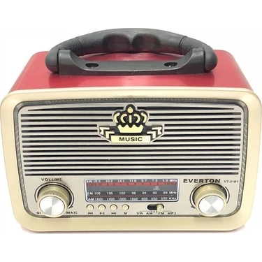 Everton honey Rt-301 Nostalji Bluetooth Şarjlı Radyo Usb Sd Mp3