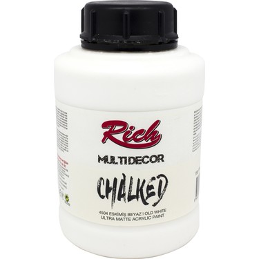 rich multi decor chalked akrilik boya 1250 cc eskimis beyaz fiyati