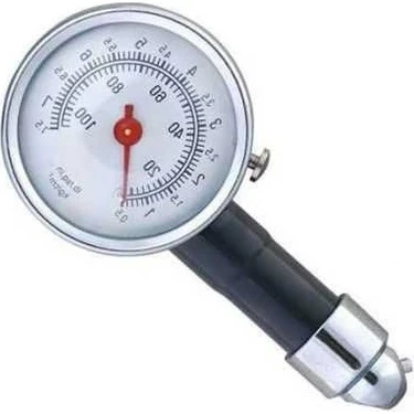 WERT Metal Gövde Lastik Basınç Ölçer - Çift Birimli Gösterge, 8 Bar / 110 Psi, Tüm Araçlar,