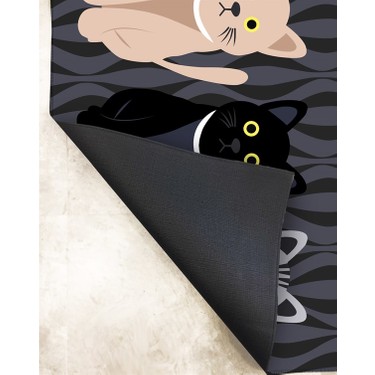 kedili mutfak halısı