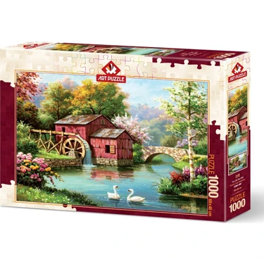 Art Puzzle Kırmızı Eski Değirmen 1000 Parça Puzzle