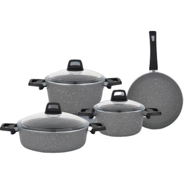 Schafer Tasty 7 Parca Yanmaz Yapismaz Tencere Seti Gri Fiyati