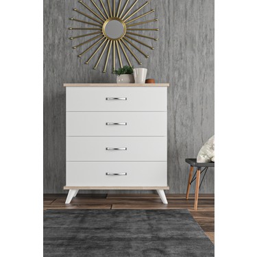 Aeka Artemis Beyaz 4 Cekmeceli Sifonyer Fiyati Taksit Secenekleri