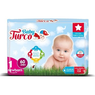 baby turco bebek bezi 1 beden yenidogan 60 li 2 5 kg fiyati