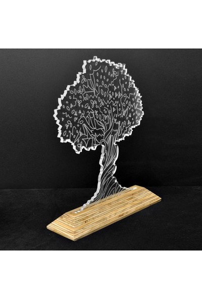 Tlt Panel Deco 3D Ağaç Led Li Masaüstü Lamba