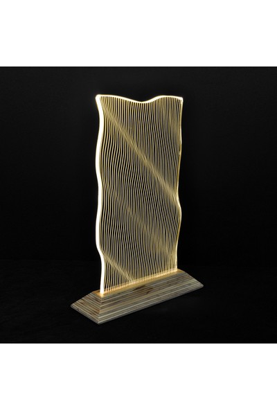 Tlt Panel Deco 3D Dalga Led Li Masaüstü Lamba