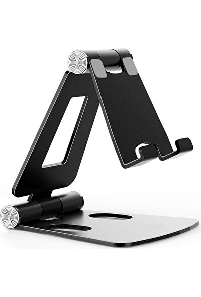 Wlue Masaüstü Metal Tablet ve Telefon Tutucu Stand Katlanabilir 270° Hareketli Siyah