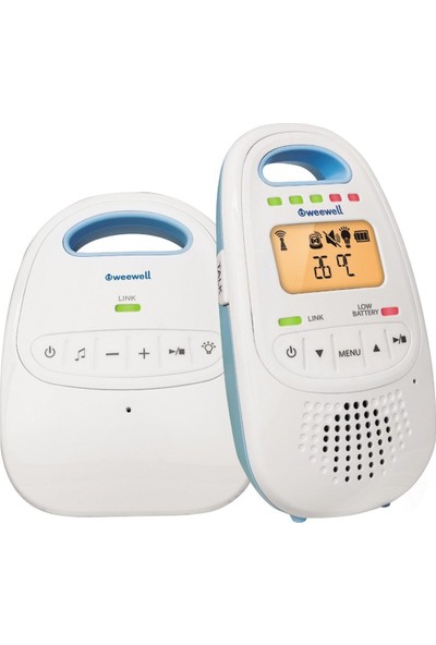 Weewell WMA420 Dijital Bebek Telsizi - 300 m - Şarjlı - Interkom - LCD Ekran - Gece Işığı - Ninni