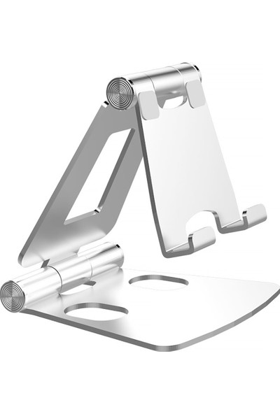 Wlue Alüminyum Ayarlanabilir Tablet ve Telefon Tutucu Stand Gümüş