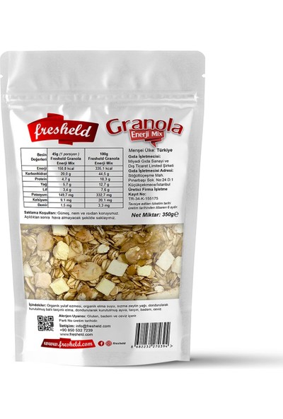 Fresheld Granola Enerji Mix 350 gr