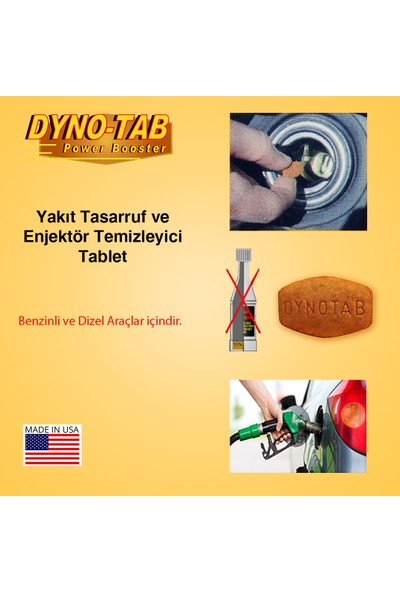 Dyno Tab Benzin - Dizel Enjektör Temizleyici ve Yakıt Tasarruf 2'li Set
