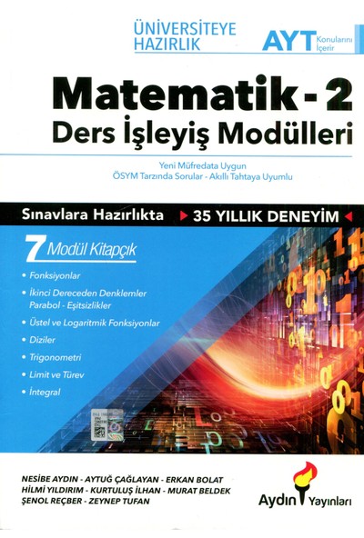 Aydın Yayınları Ayt Matematik-2 Ders Işleyiş Modülleri