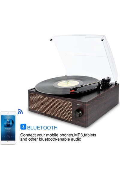 Record Master T218 Bluetooth Özellikli Pikap - Kahverengi