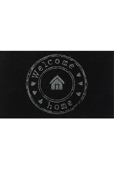 Giz Home Koko Kapı Paspası 60 x 90 cm cm Gri Welcome Ev