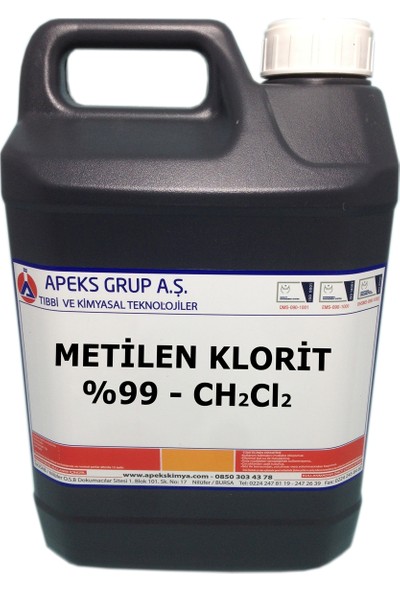 Apeks Metilen Klorit %99 Ch2Cl2 5 kg