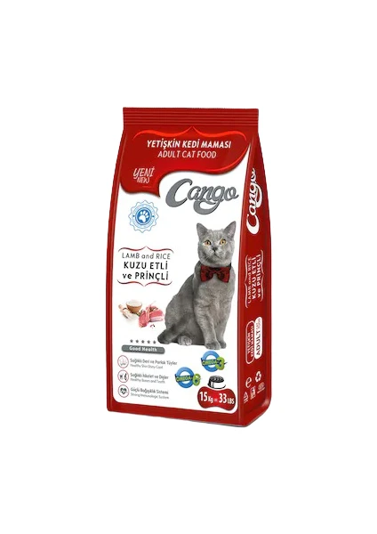 Kuzu Etli & Pirinçli Yetişkin Kedi Maması 15 kg