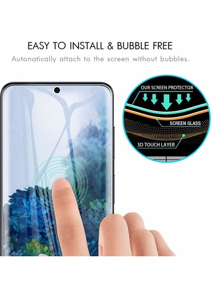 Case 4U Samsung Galaxy S20 Plus Esnek Kırılmaz Nano Cam Ekran Koruyucu