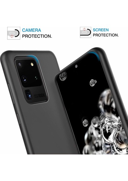 Case 4U Samsung Galaxy S20 Ultra Kılıf Klasik Mat Renkli Yumuşak Premier Silikon Lacivert