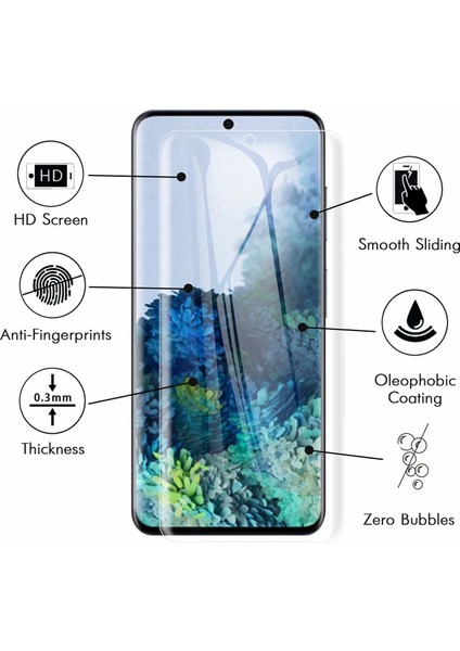 Case 4U Samsung Galaxy S20 Ultra Esnek Kırılmaz Nano Cam Ekran Koruyucu