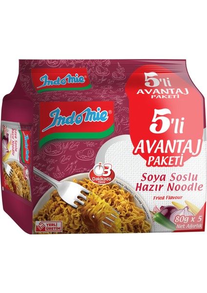 İndomie 5'li Soya Soslu Hazır Noodle